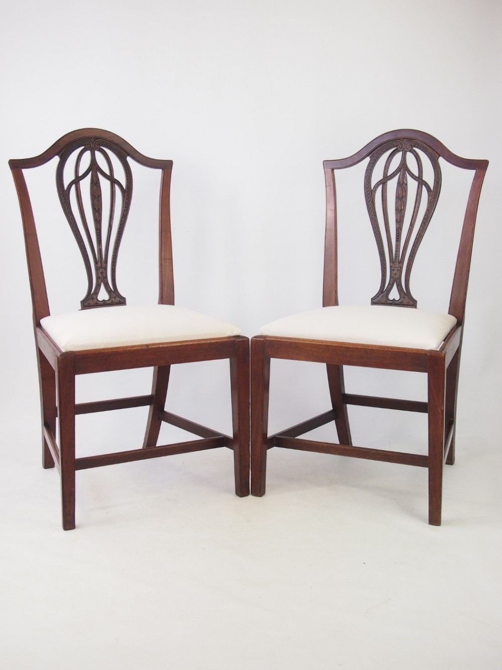 Pair 19th Century Mahogany Side Chairs