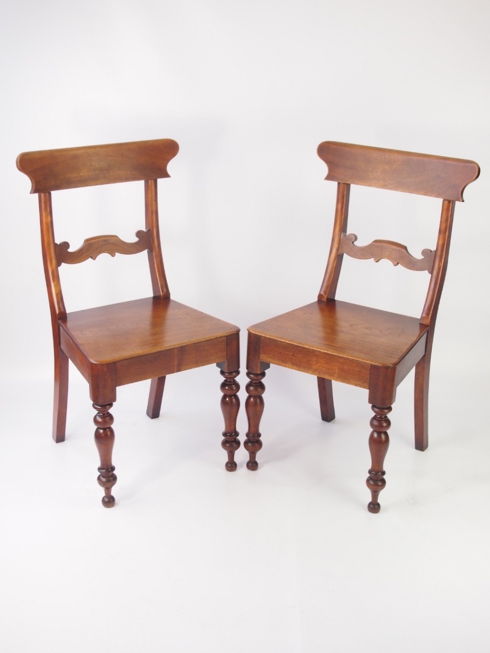 Pair Antique Victorian Kitchen Chairs