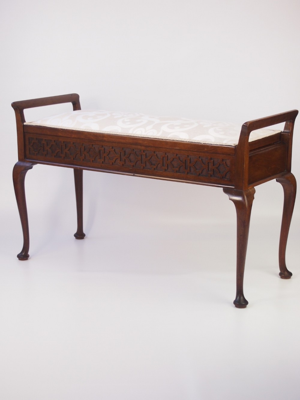 Edwardian Mahogany Duet Piano Stool