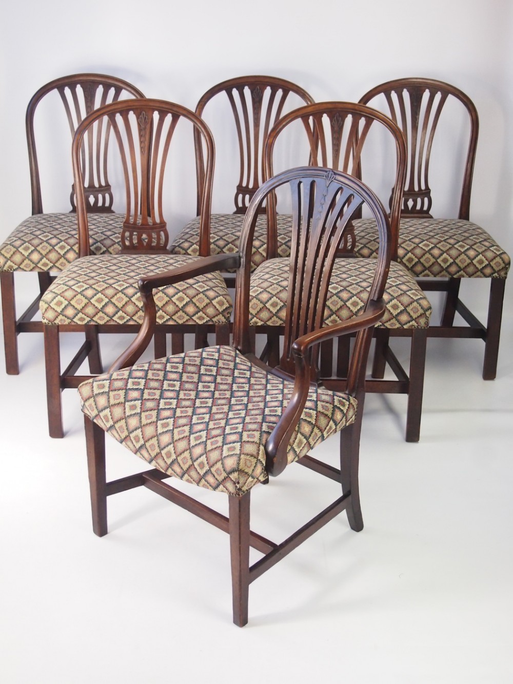 Set 6 Georgian Mahogany Dining Chairs