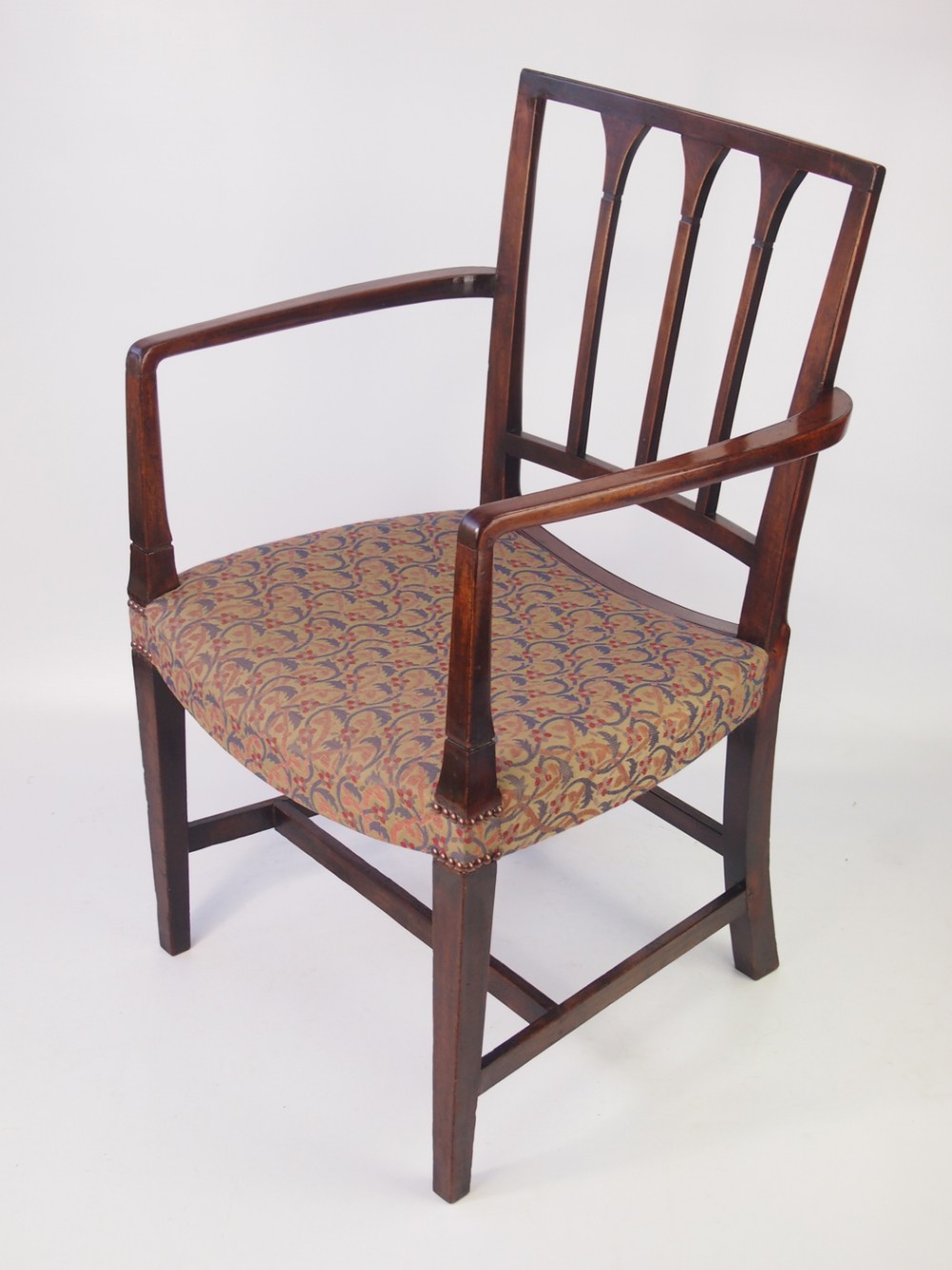 Georgian Mahogany Open Armchair or Desk Chair