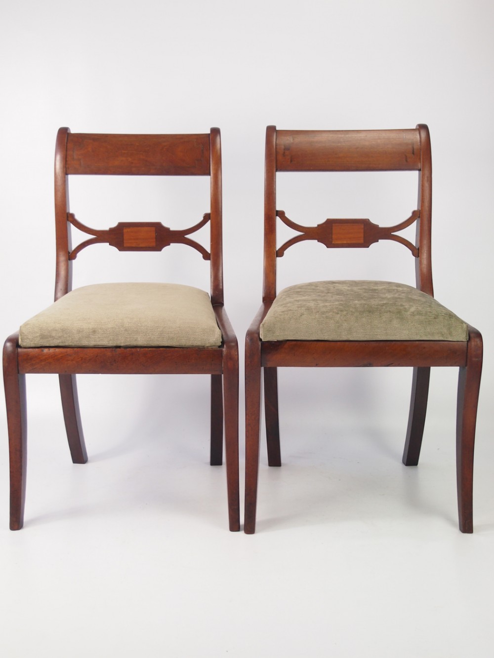 Pair Antique Regency Mahogany Chairs