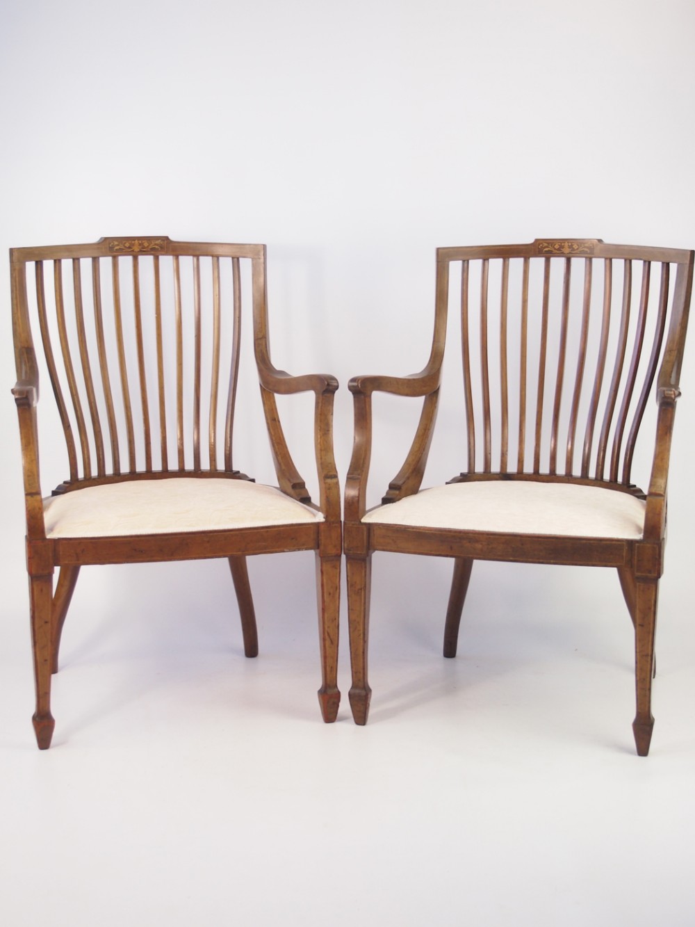Pair Edwardian Mahogany Tub Chairs