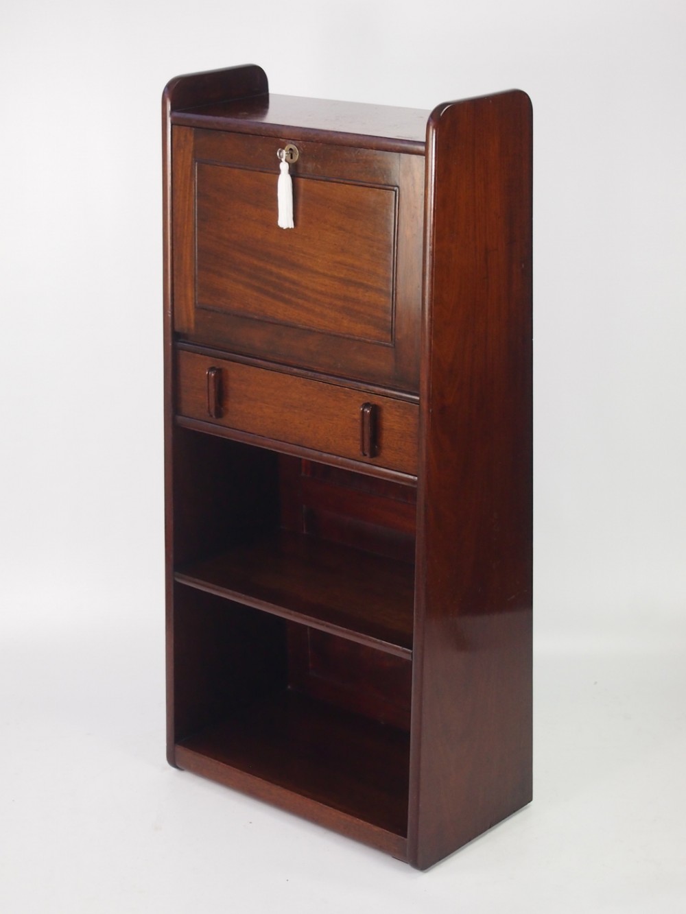 Slim Art Deco Mahogany Bureau