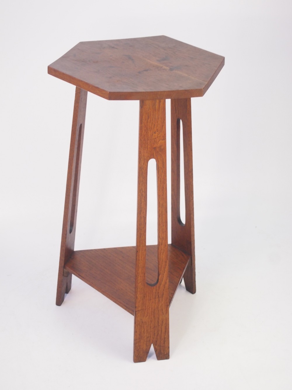 Tall Edwardian Oak Arts & Crafts Table