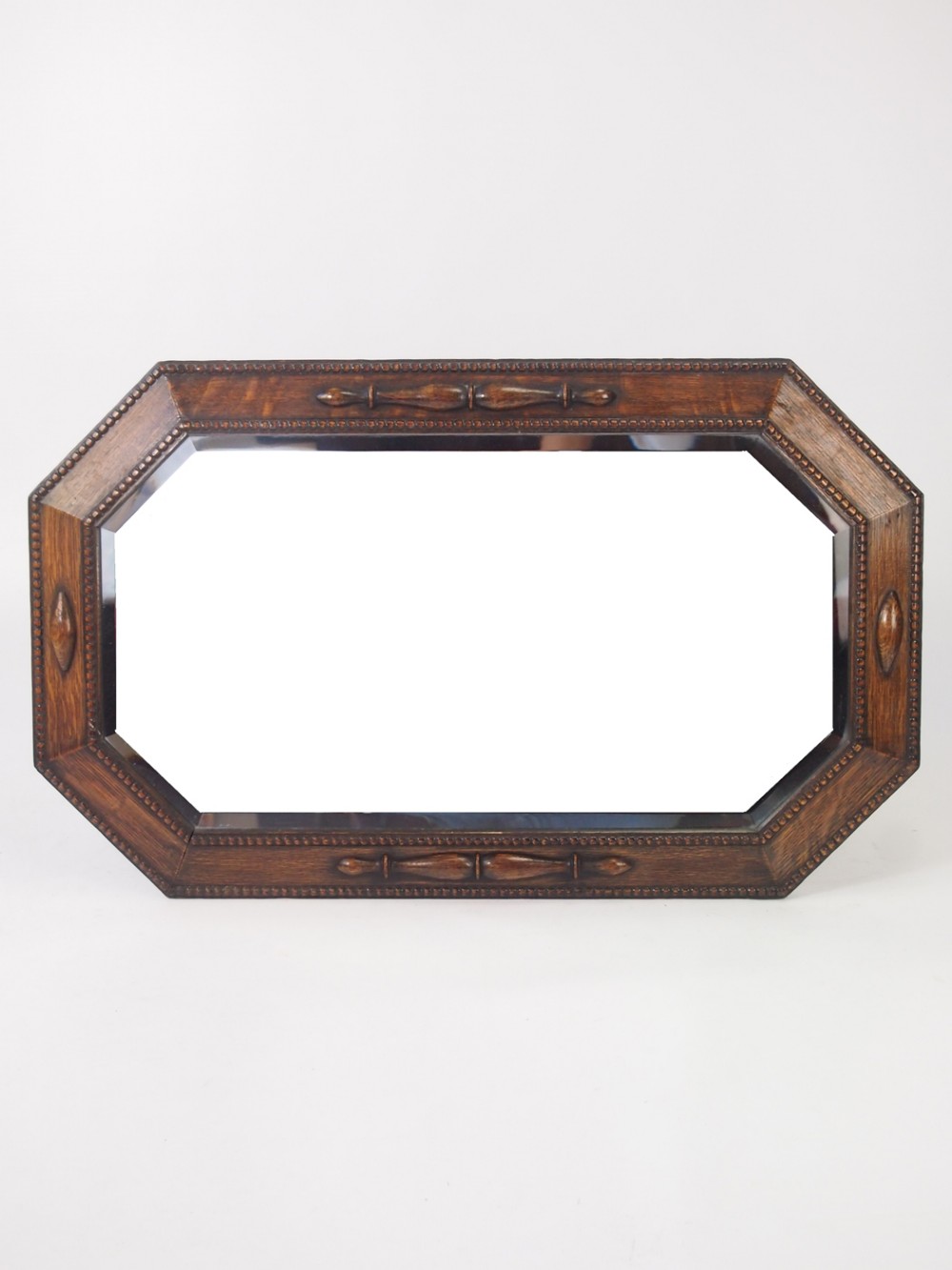 Octagonal Oak Framed Mirror or Overmantle