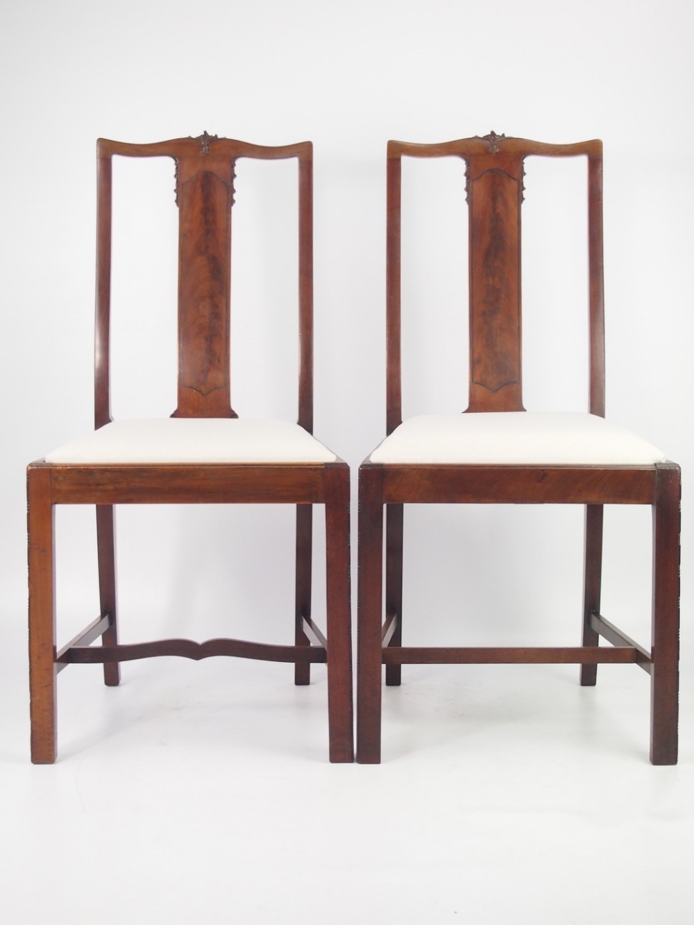 Pair Edwardian Mahogany Side Chairs
