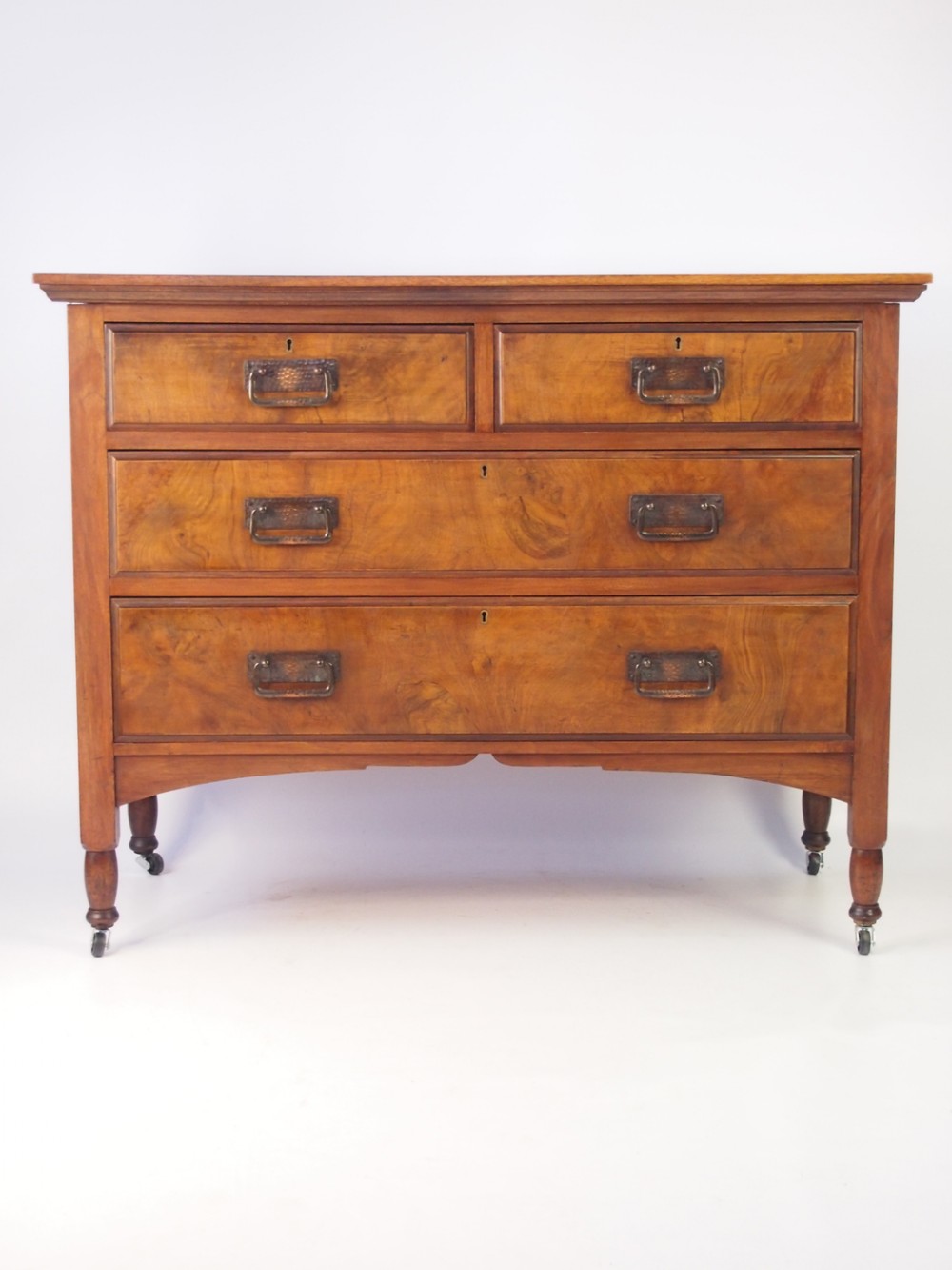 Edwardian Arts & Crafts Walnut Chest of Drawers