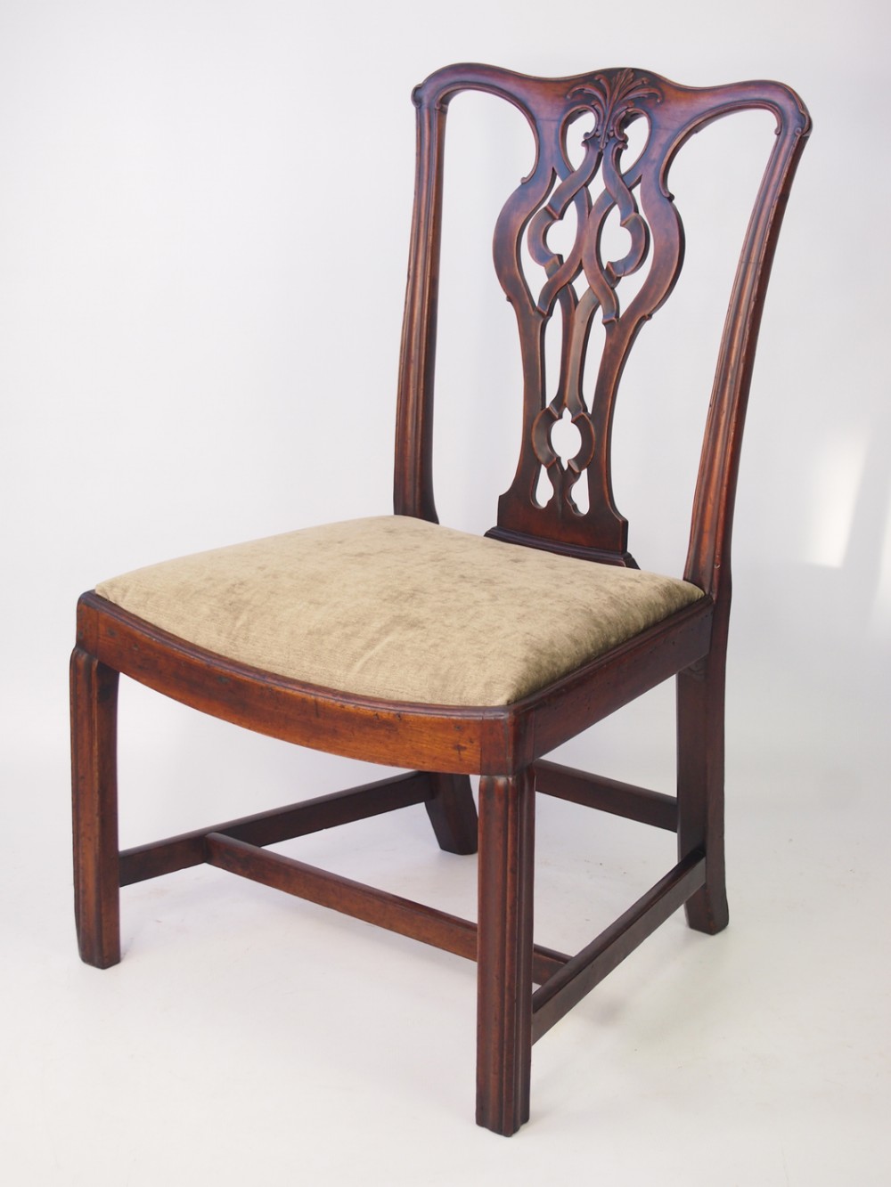 Georgian Mahogany Chippendale Chair Stamped “AF”