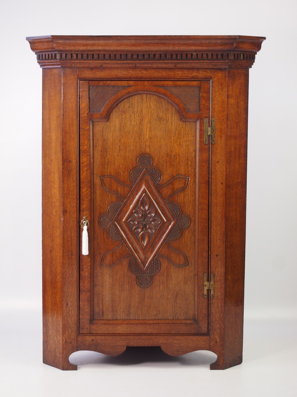 Victorian Oak Corner Cupboard