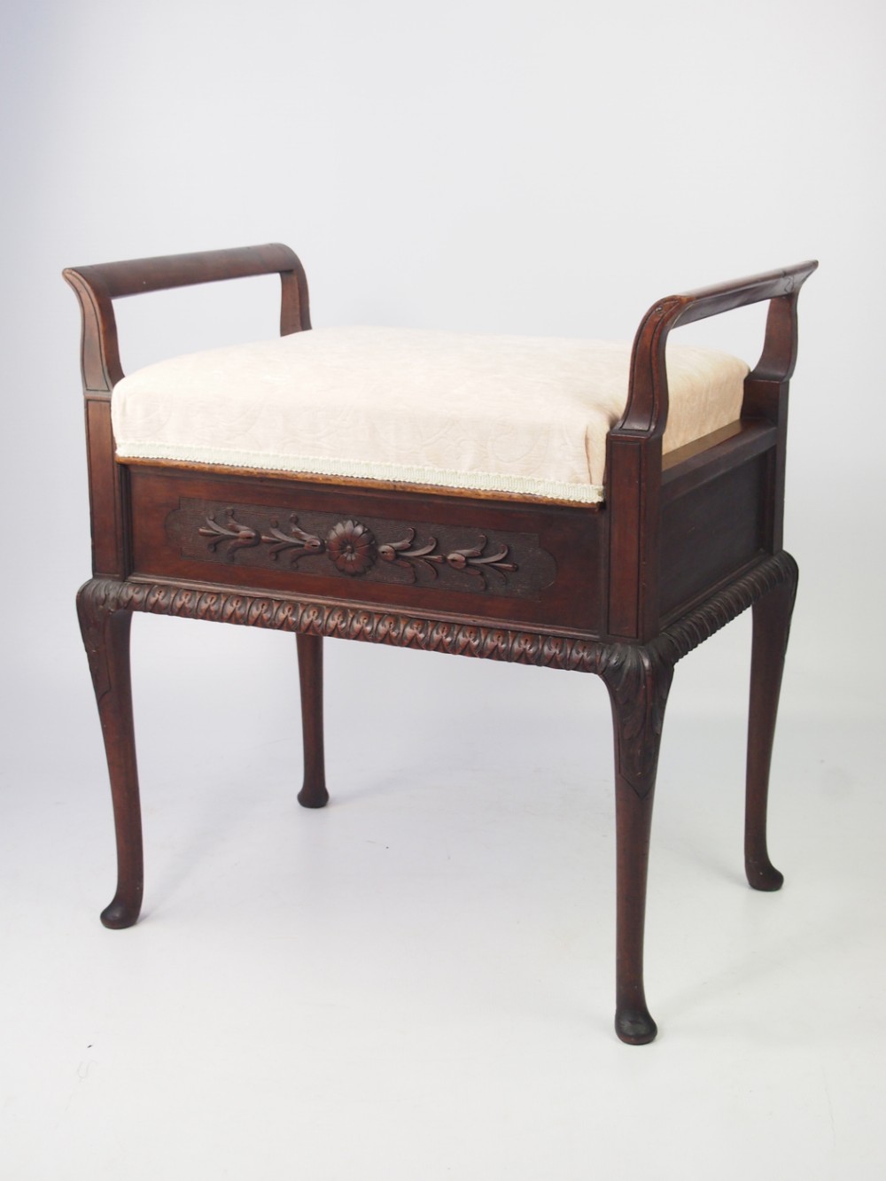 Edwardian Mahogany Piano Stool