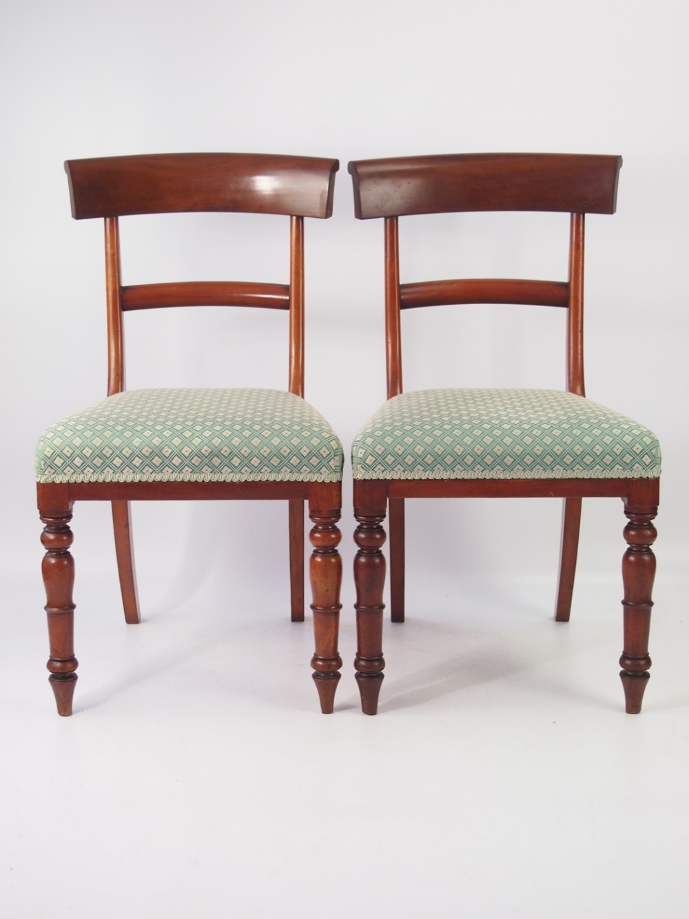 Pair Victorian Mahogany Side Chairs