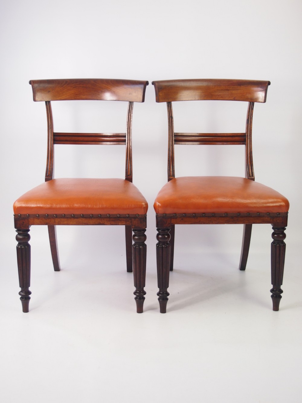 Pair Victorian Mahogany Side Chairs