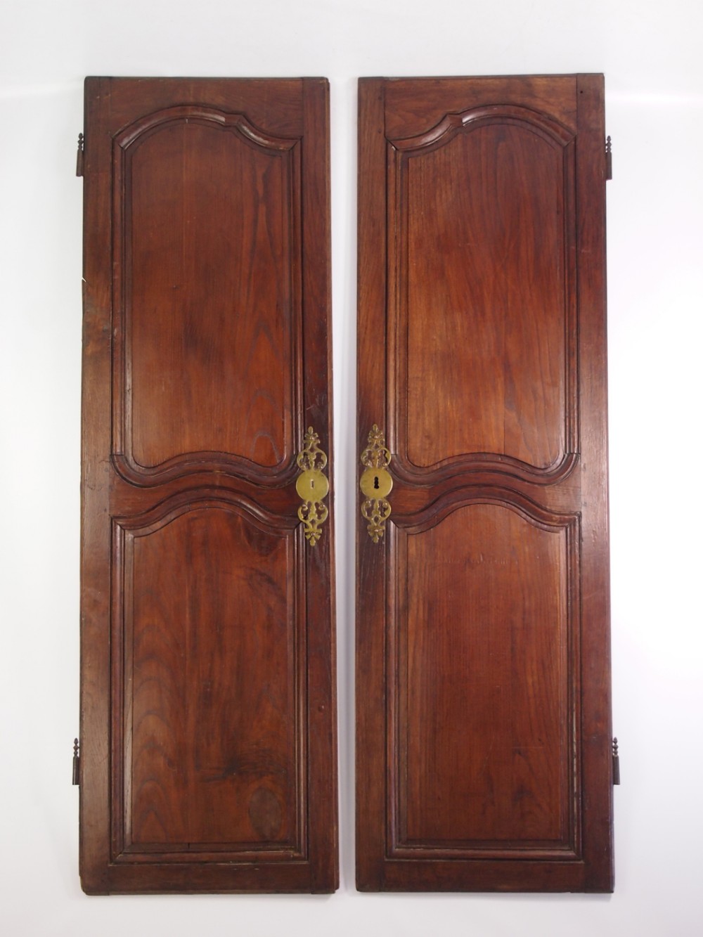 Large Pair Antique French Oak Cupboard Doors