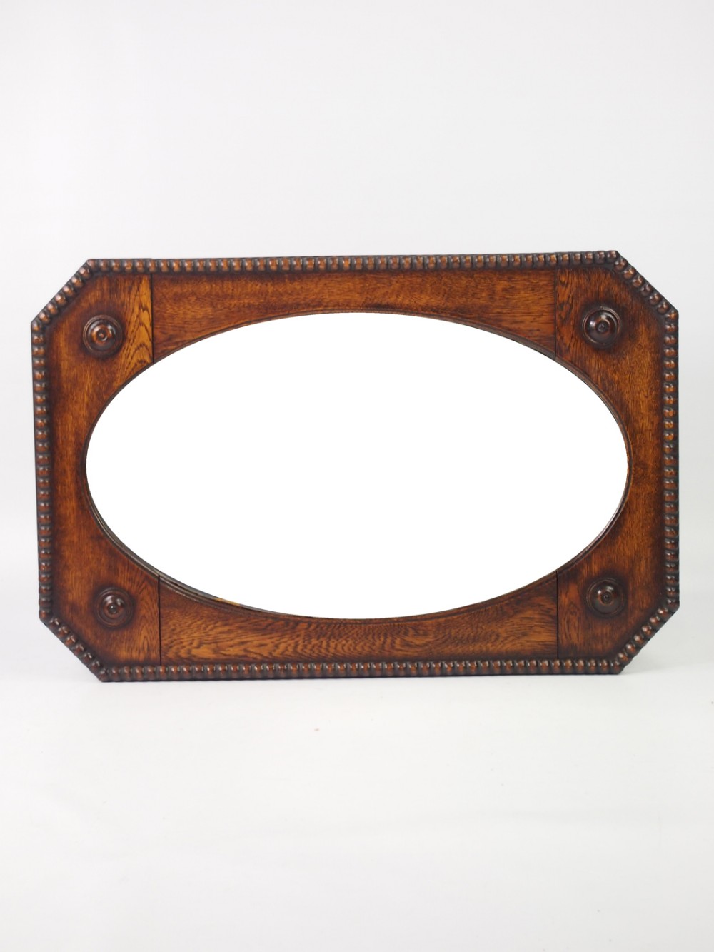 Octagonal Oak Framed Mirror 