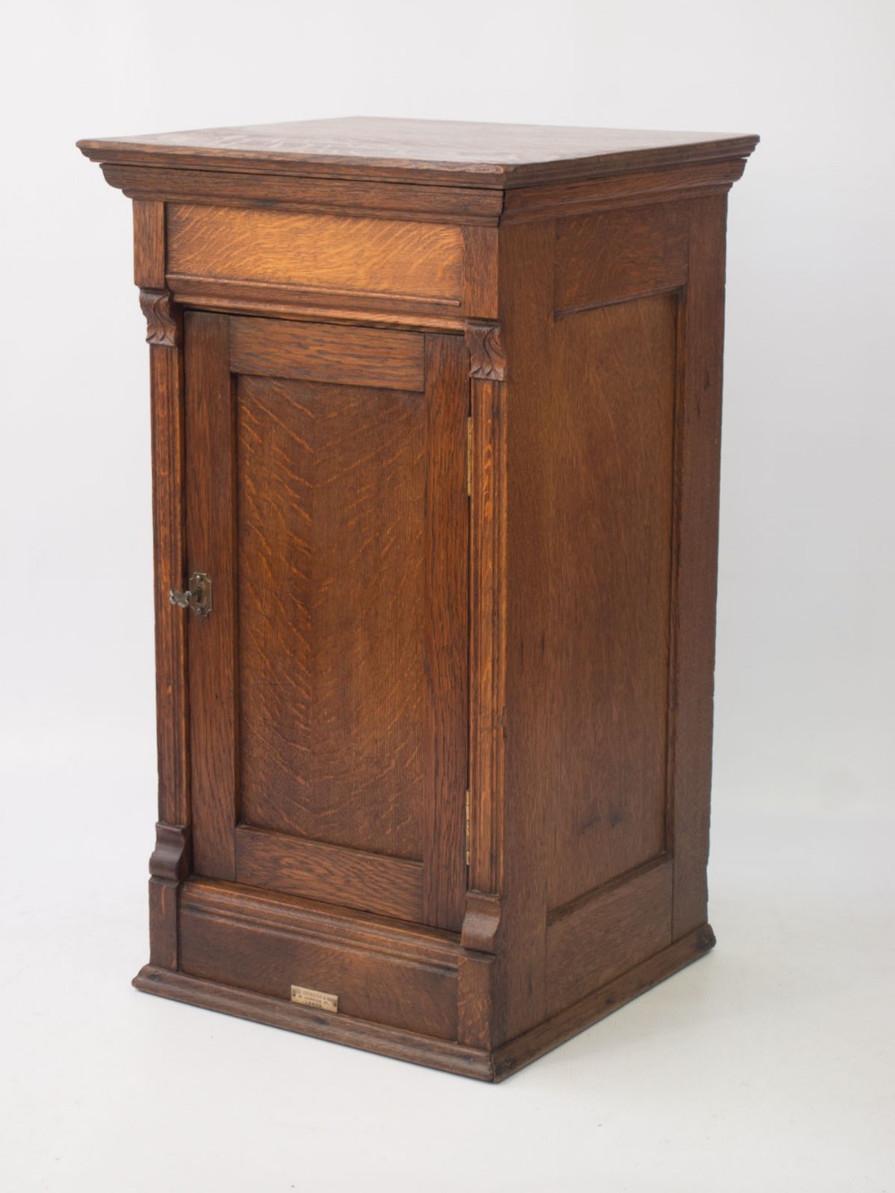 Edwardian Oak Music Cabinet