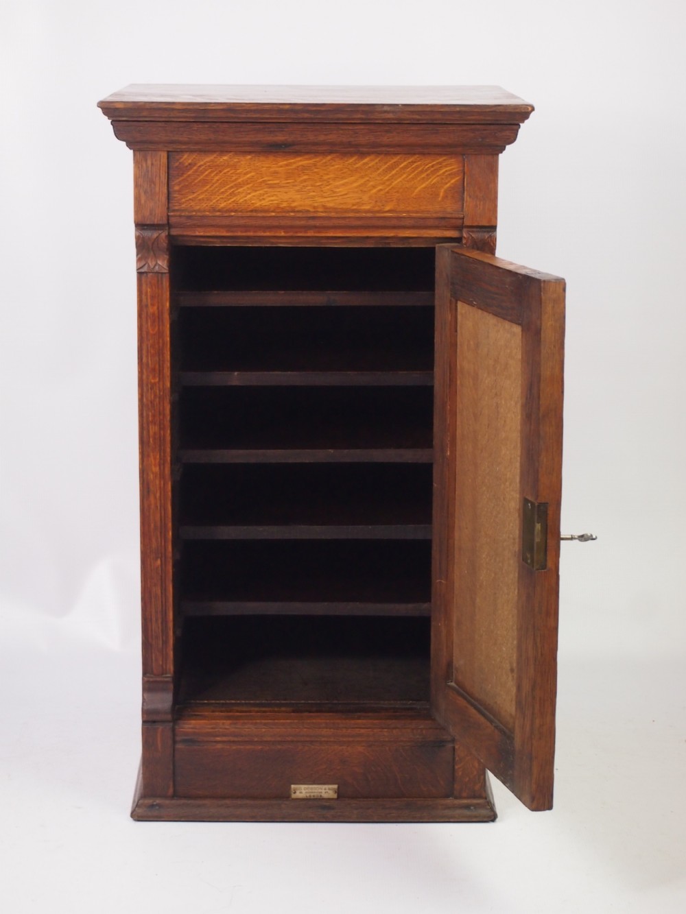 Edwardian Oak Music Cabinet View IV