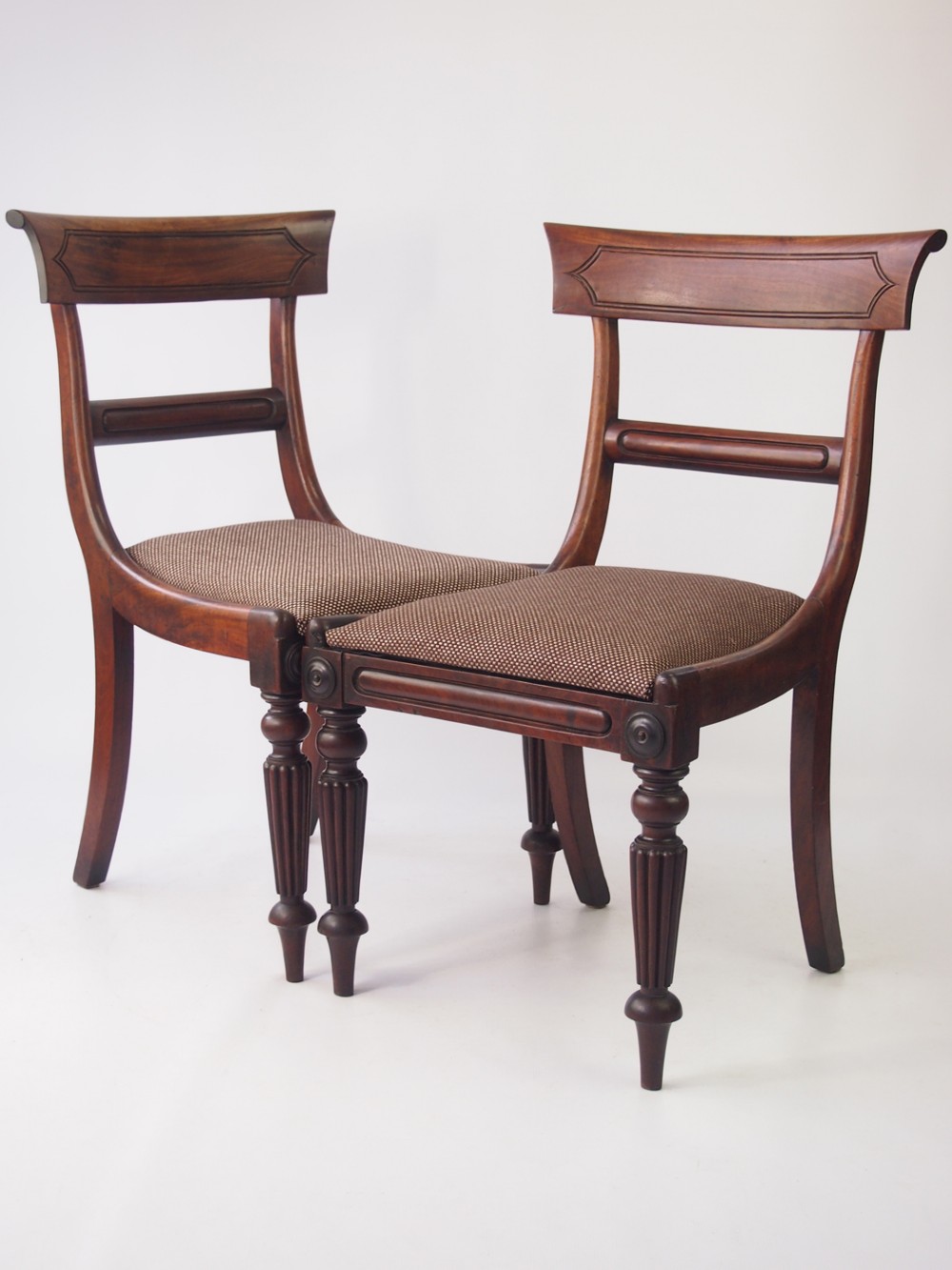 Pair Victorian Mahogany Side Chairs