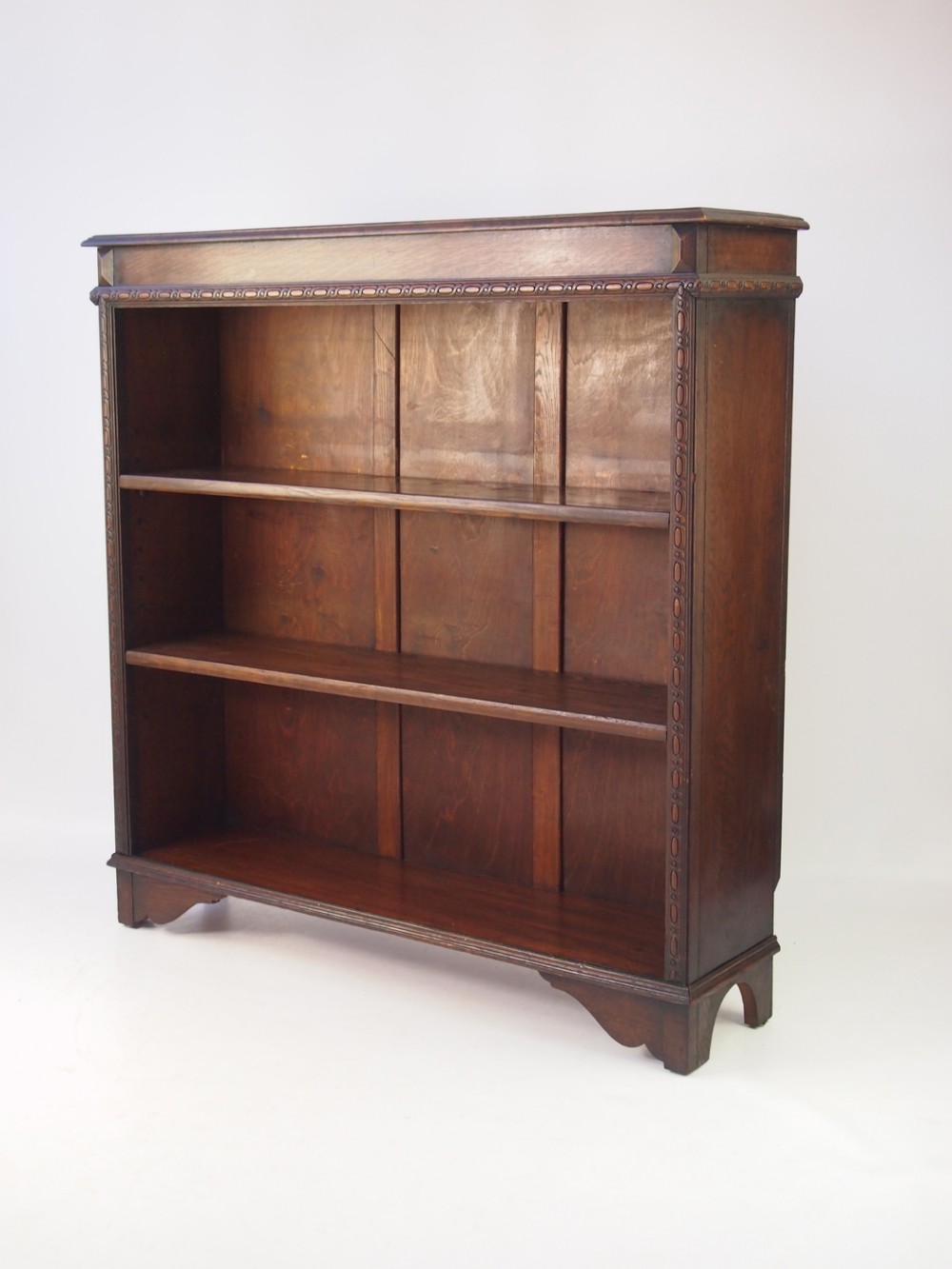 Edwardian Oak Open Bookcase