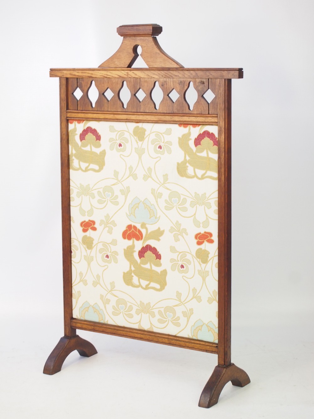 Edwardian Arts & Crafts Oak Fire Screen