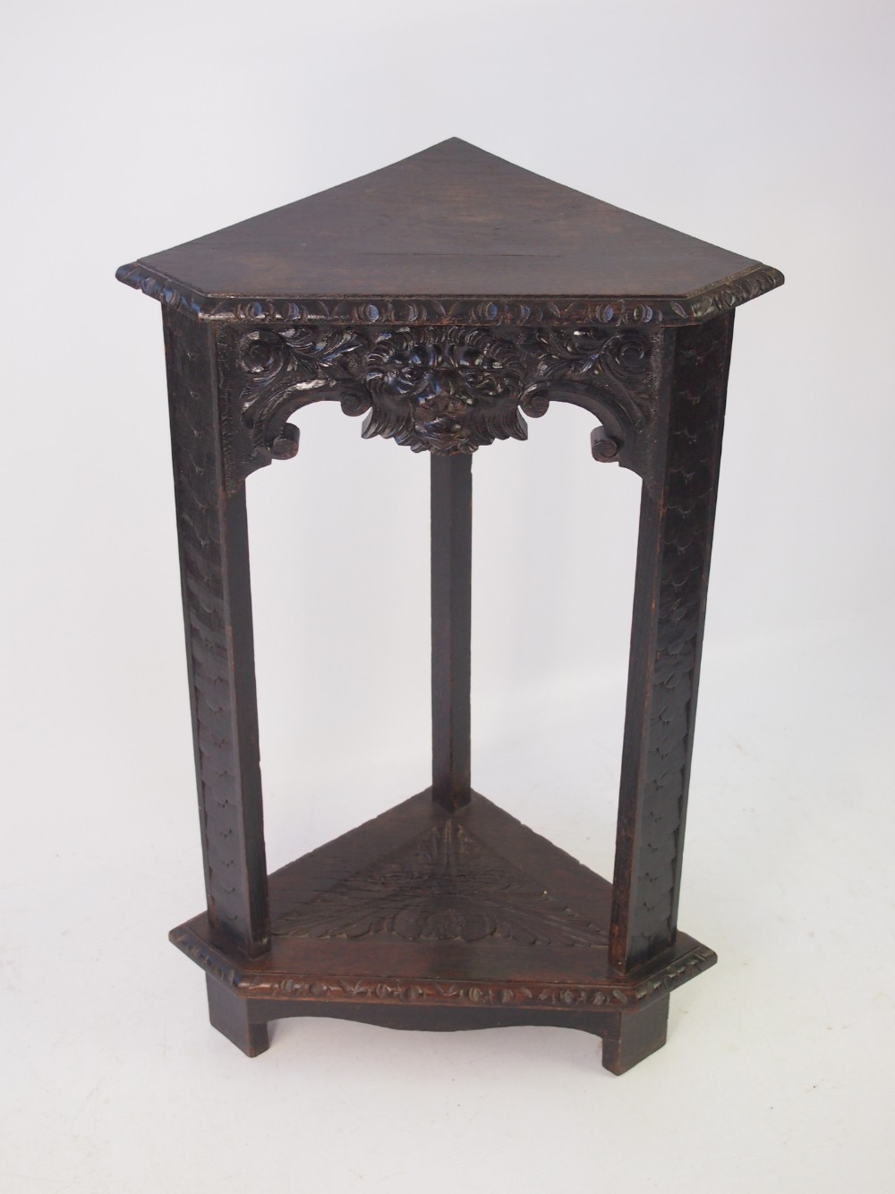 Victorian Gothic Revival Corner Plant Stand