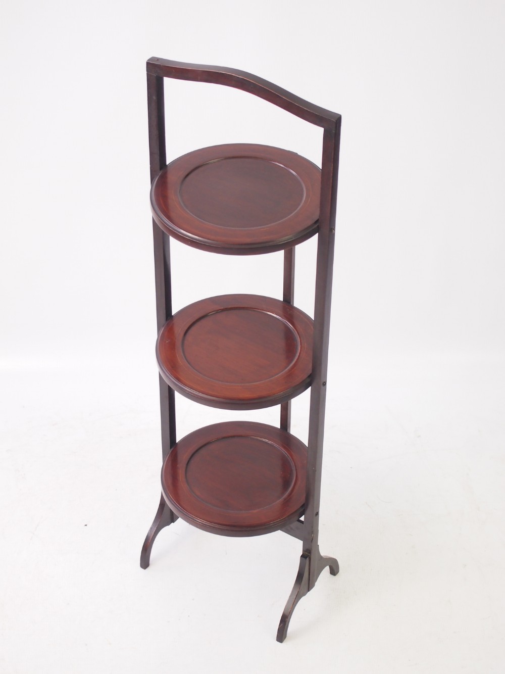 Edwardian Inlaid Mahogany Cake Stand
