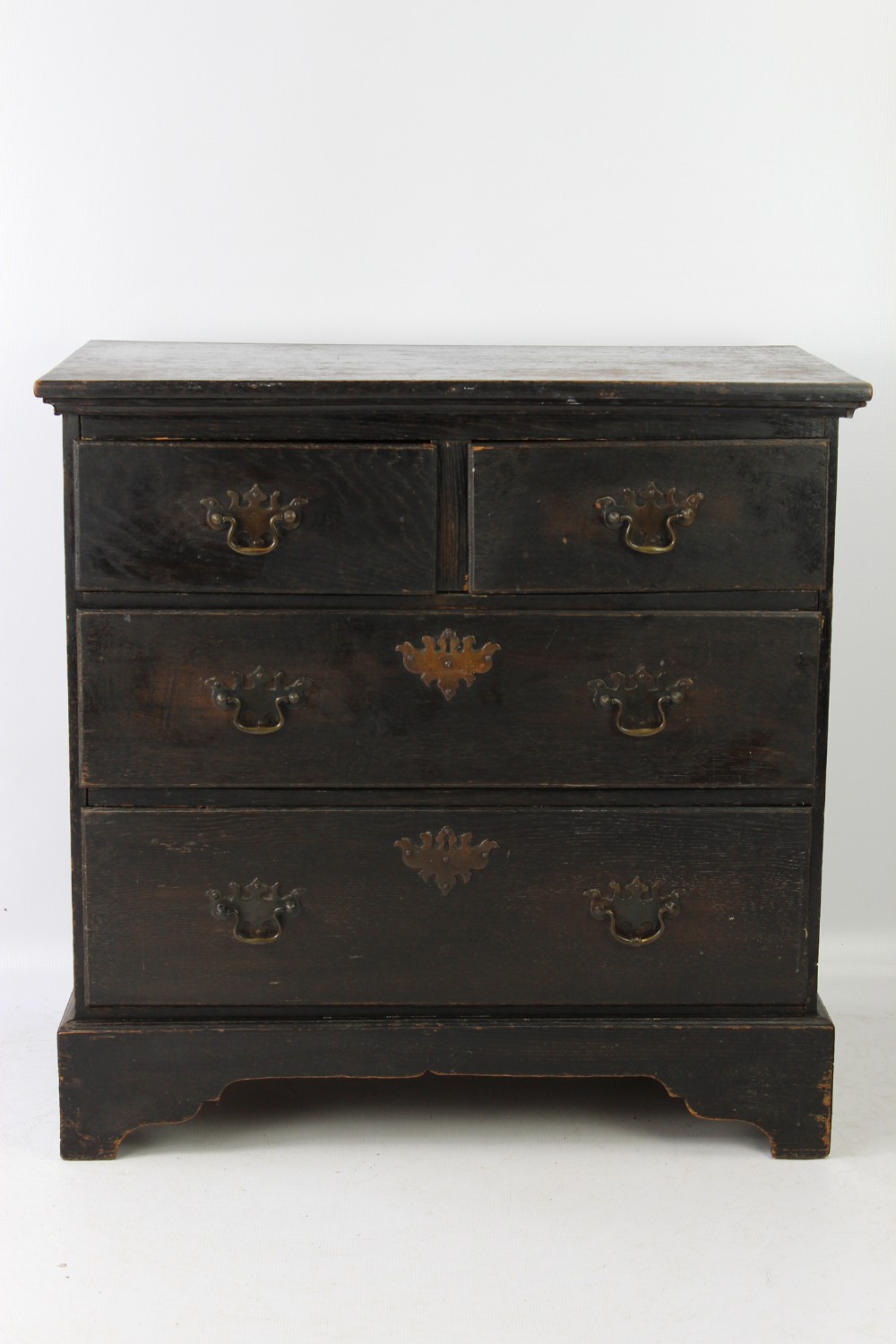 Small Edwardian Ebonised Oak Chest of Drawers