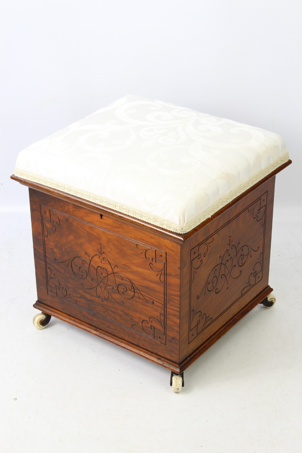 Antique Victorian Walnut Ottoman Stool