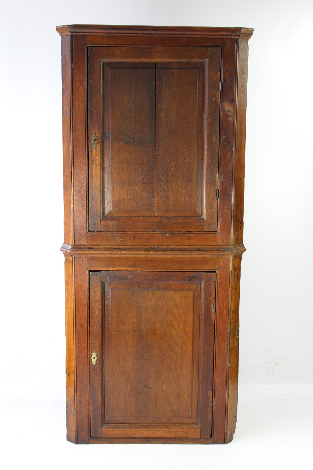Tall Georgian Standing Oak Corner Cupboard