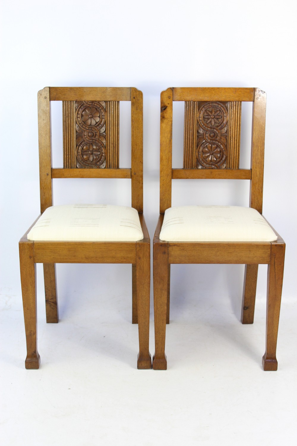 Pair of Arts & Crafts Oak Chairs