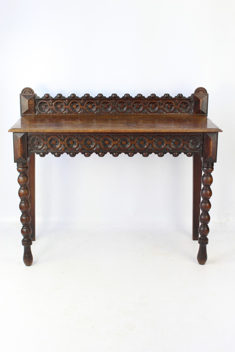 Victorian Gothic Oak Hall Table