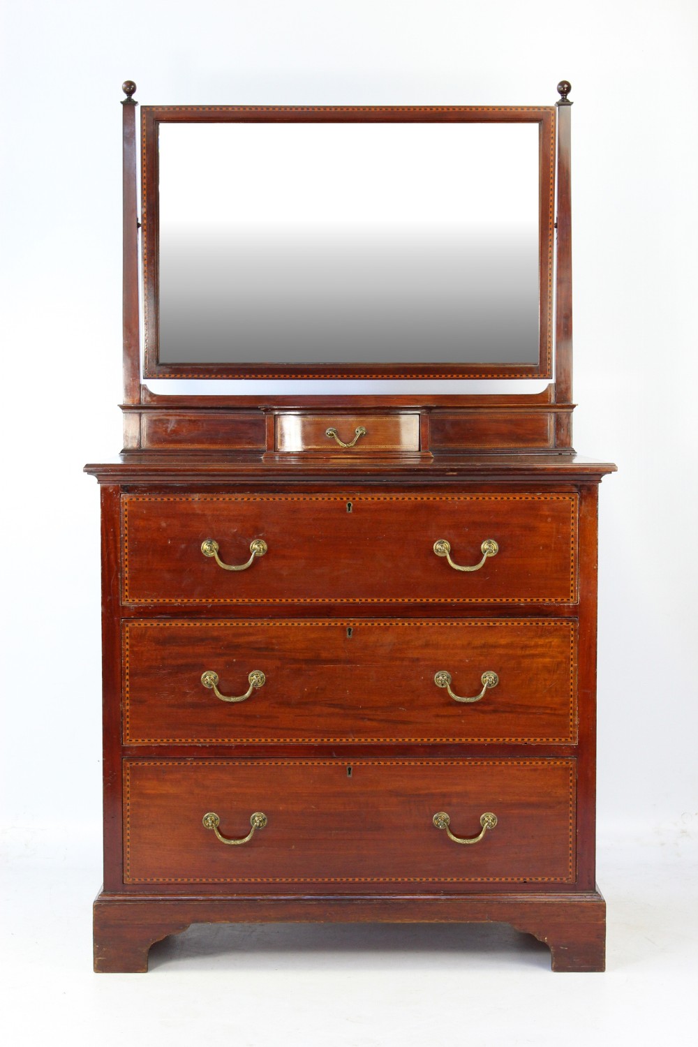 Small Edwardian Mahogany & Inlaid Dressing Table