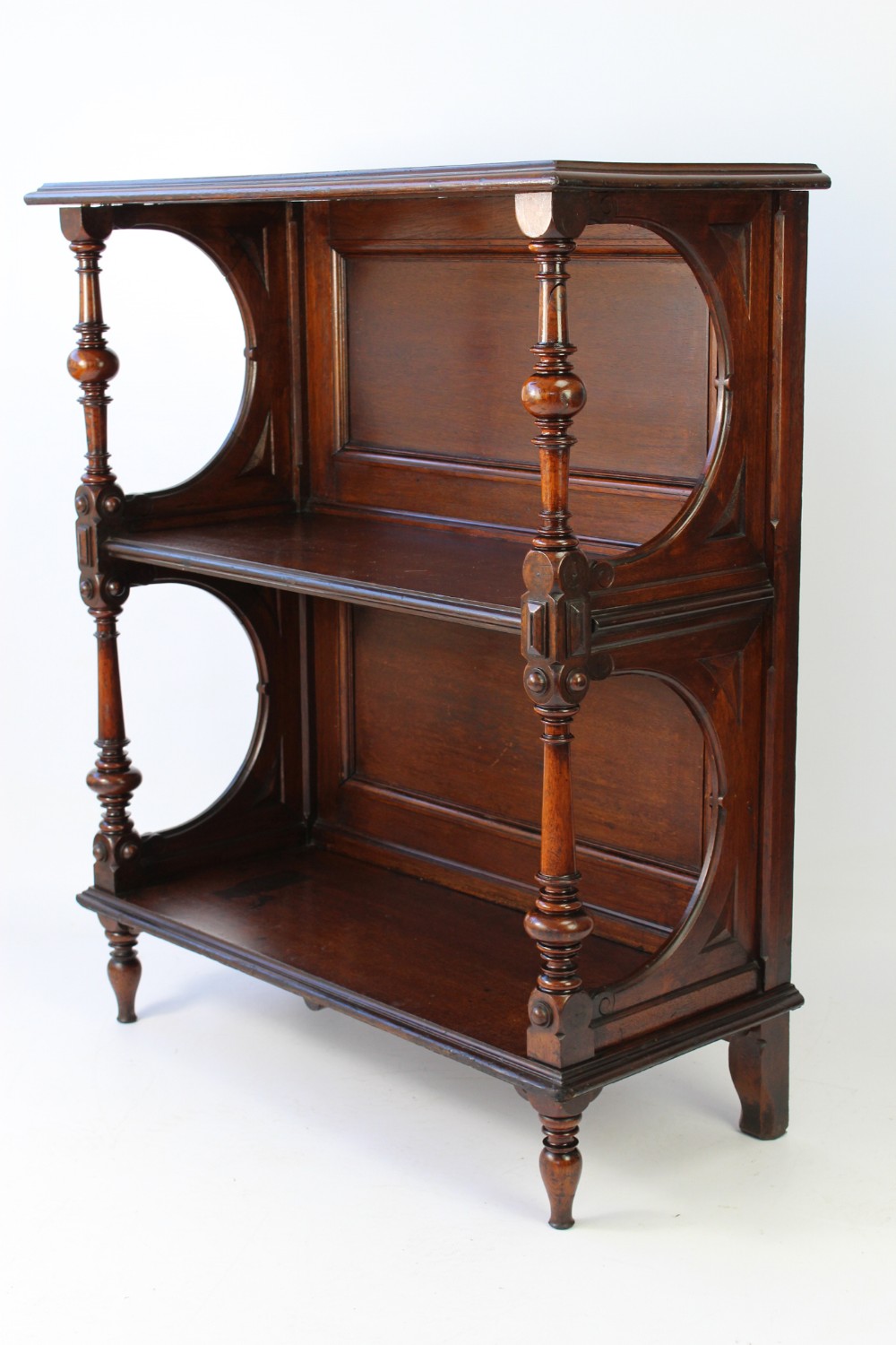 Victorian Walnut Open Bookcase