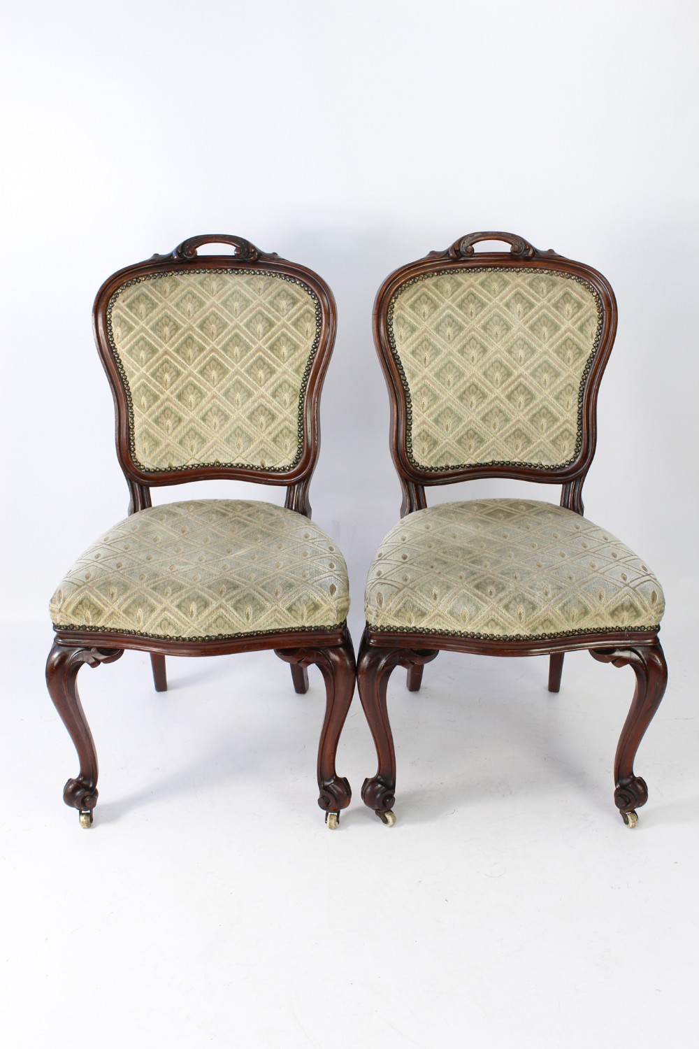 Set 4 Victorian Balloon Back Chairs