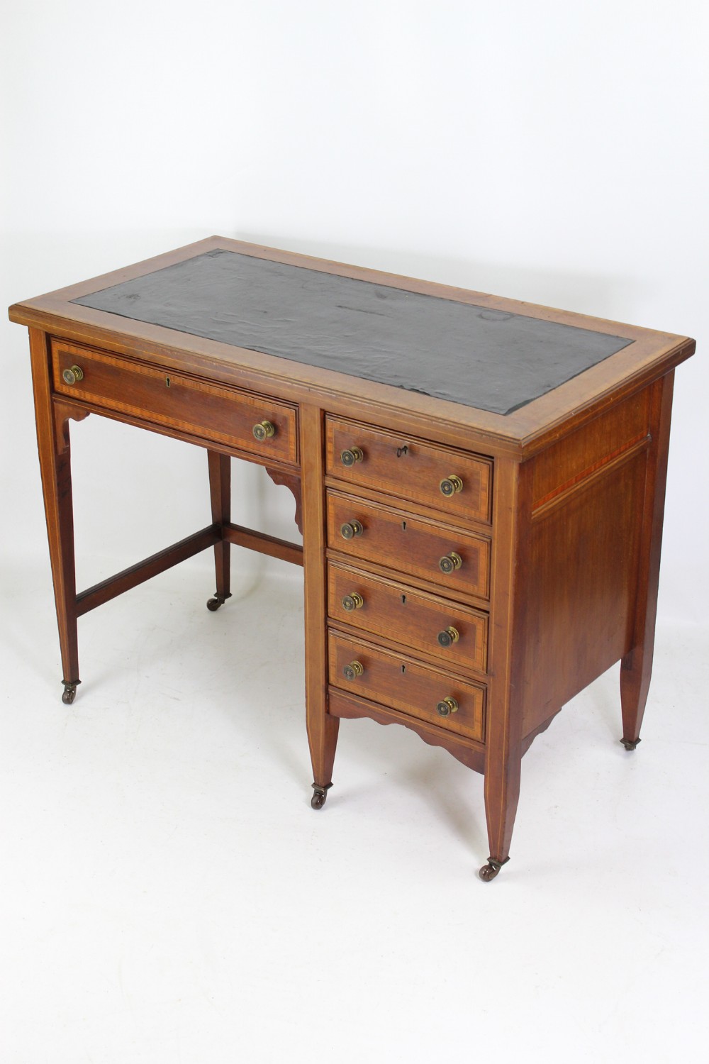 Edwardian Mahogany & Inlaid Desk