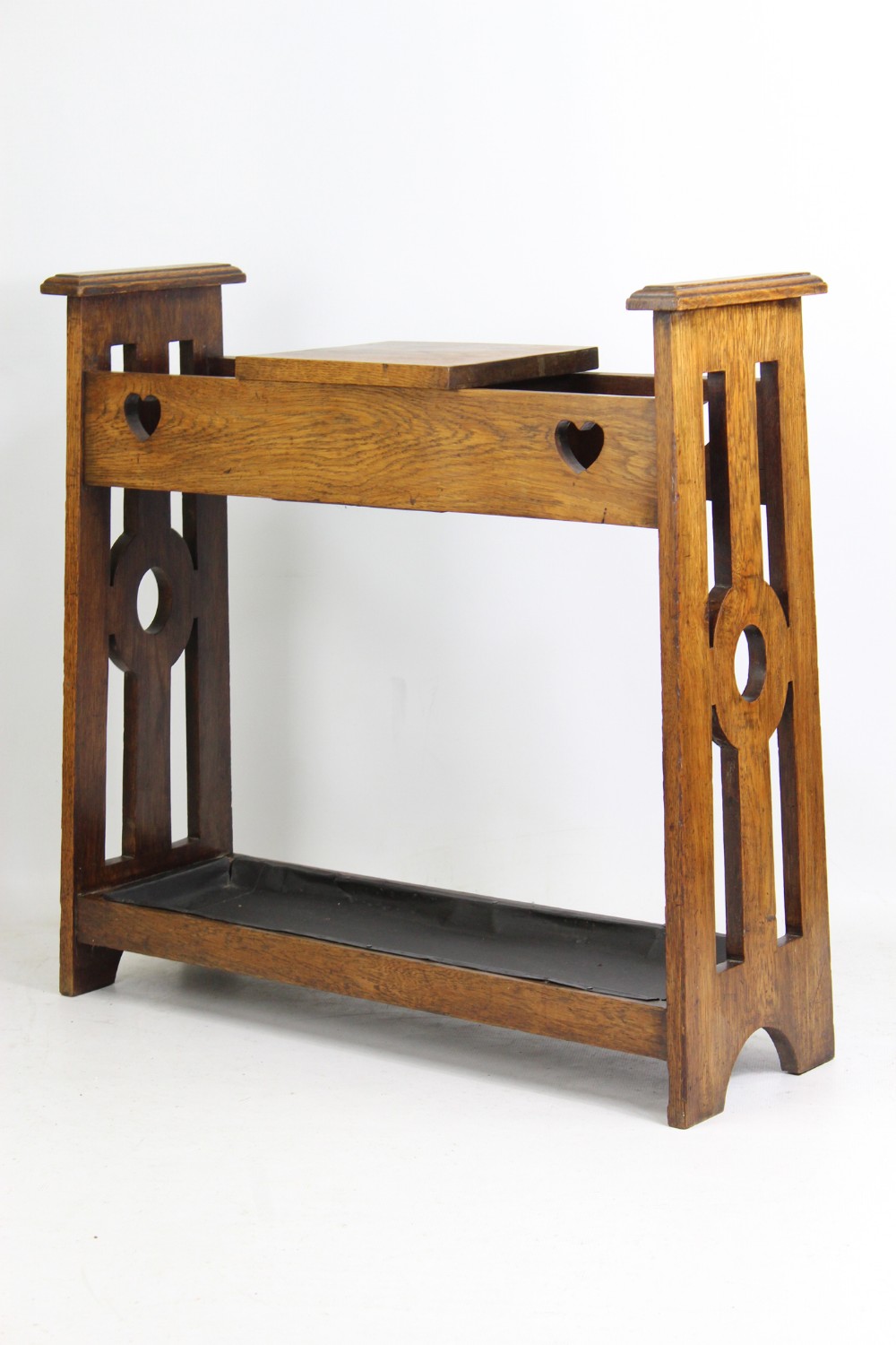 Edwardian Arts & Crafts Oak Umbrella Stand