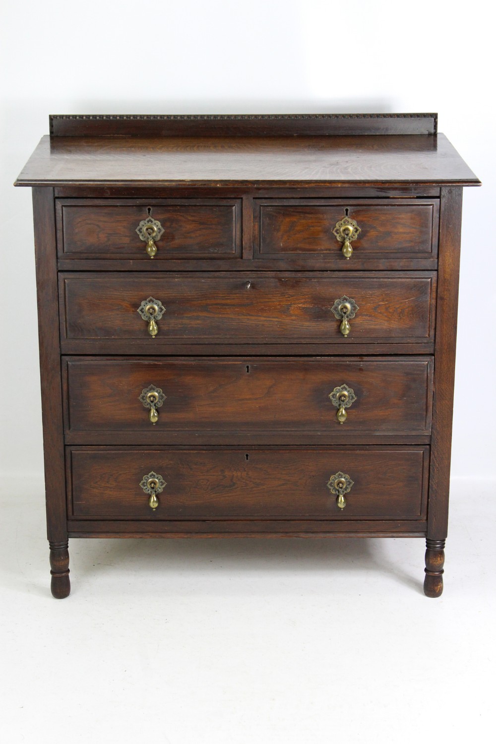 Small Antique Edwardian Oak Chest of Drawers