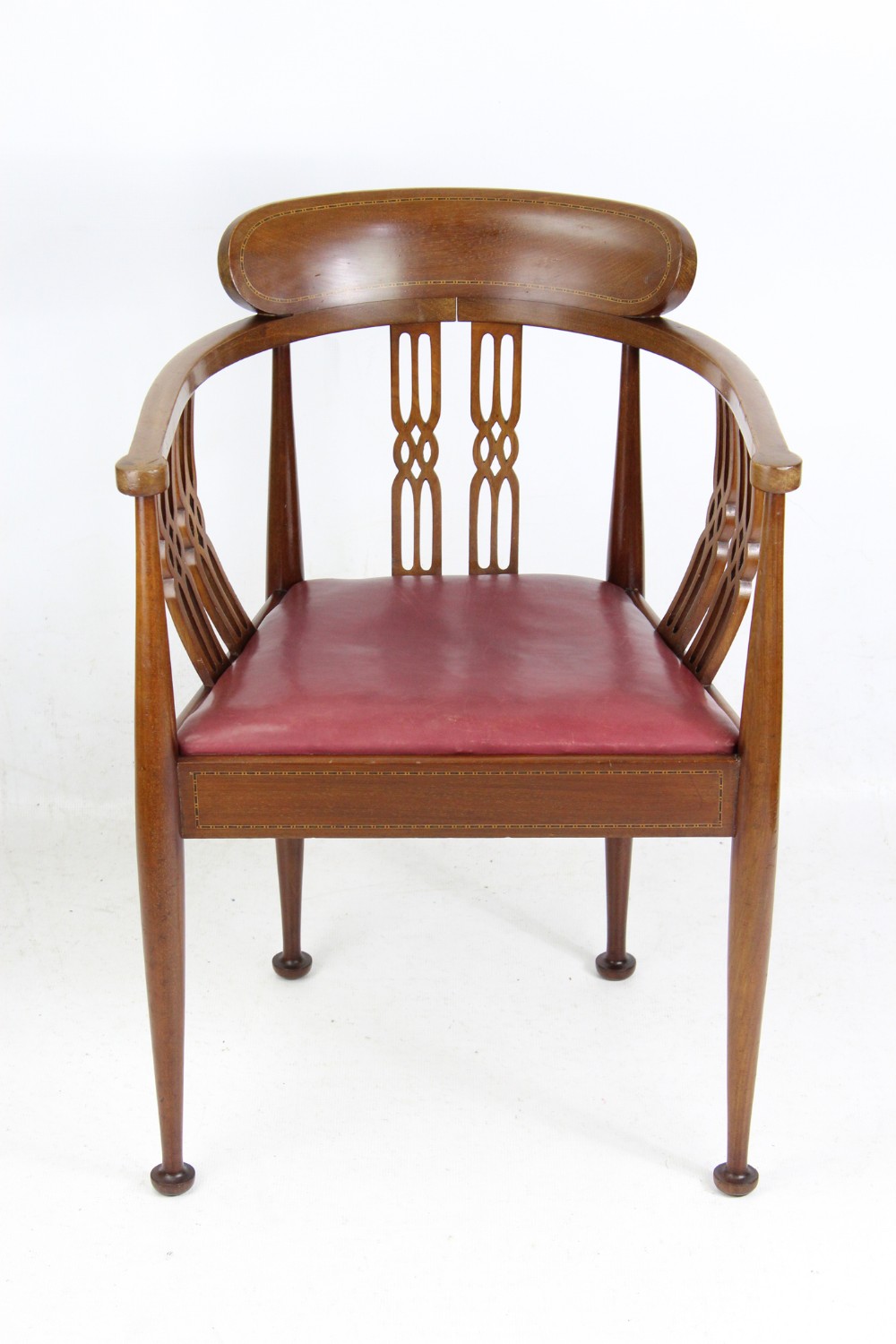 Edwardian Arts & Crafts Mahogany Tub Chair