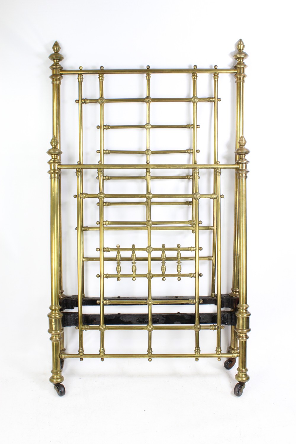 Antique Brass Single Bed by Shoolbred