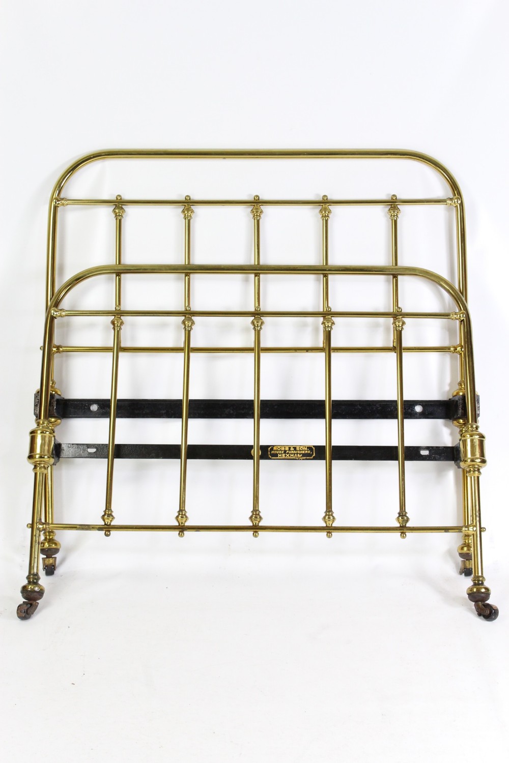Large Single Victorian Brass Bed by Hoskins & Sewell