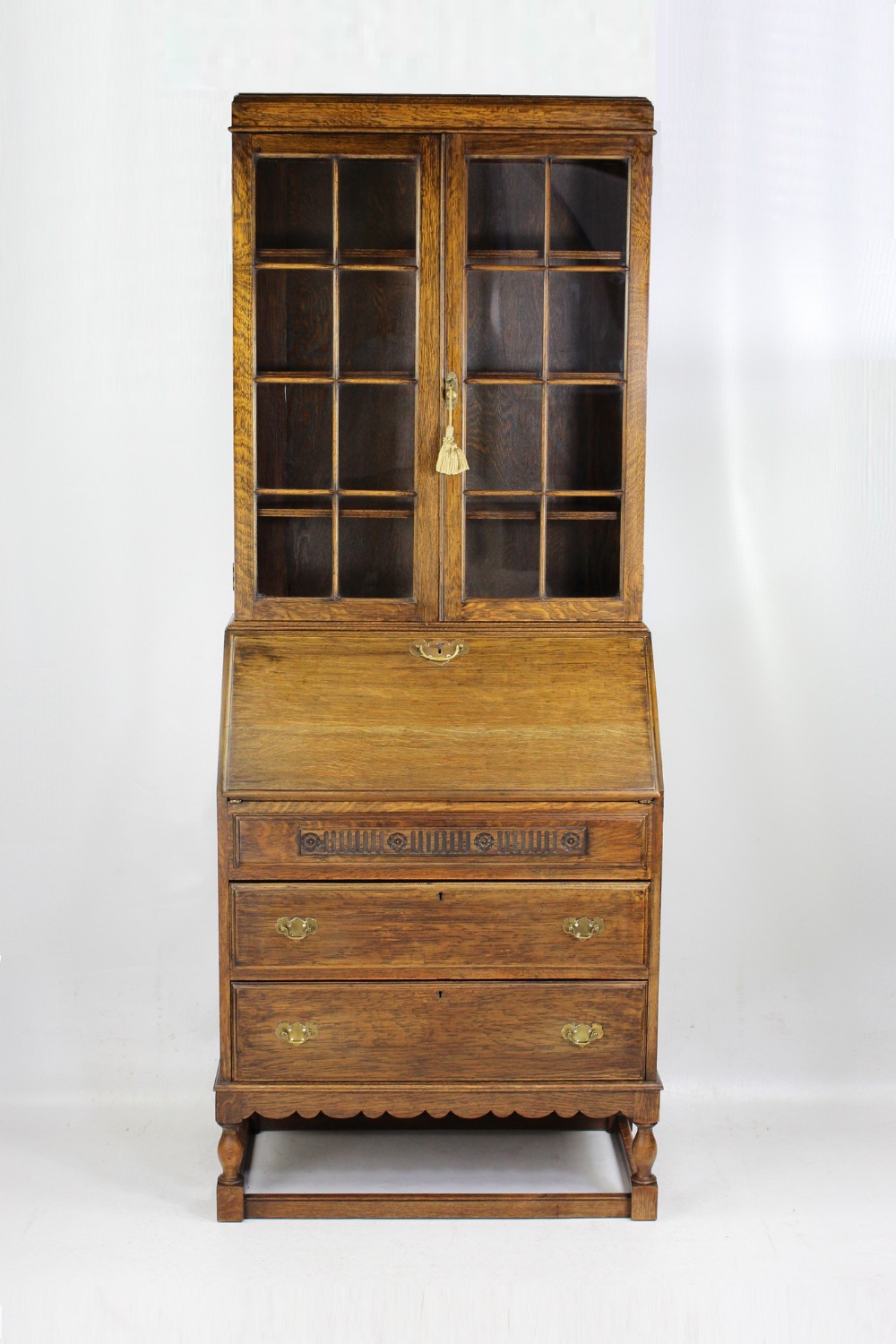 Oak Bureau Bookcase