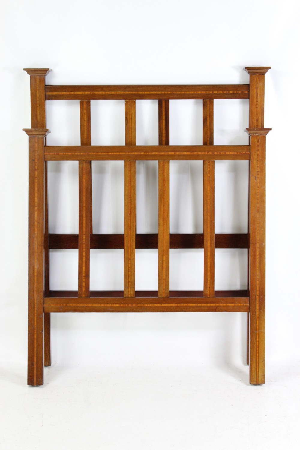 Antique Edwardian Mahogany & Inlaid Single Bed
