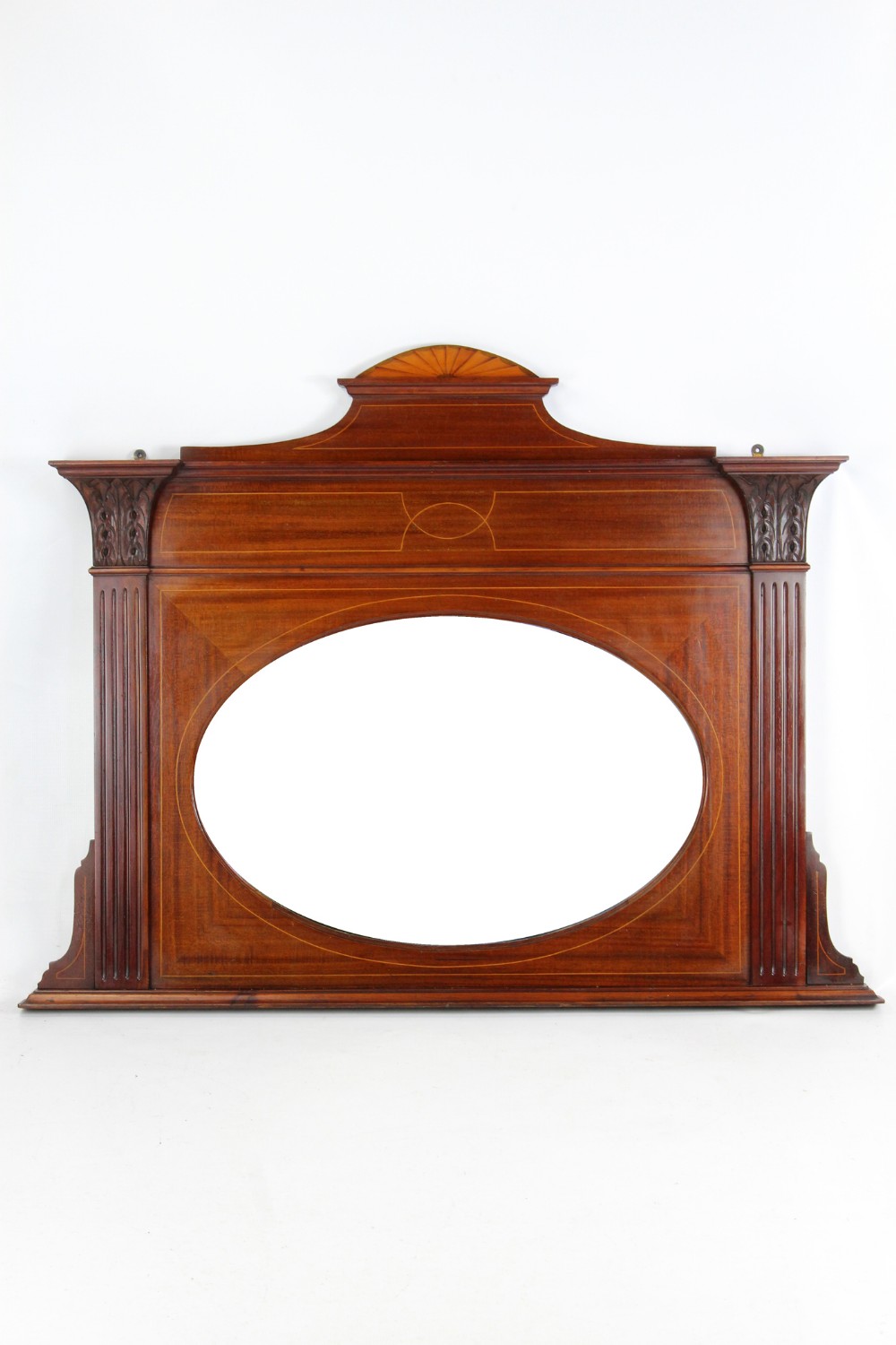 Edwardian Mahogany Overmantle Mirror