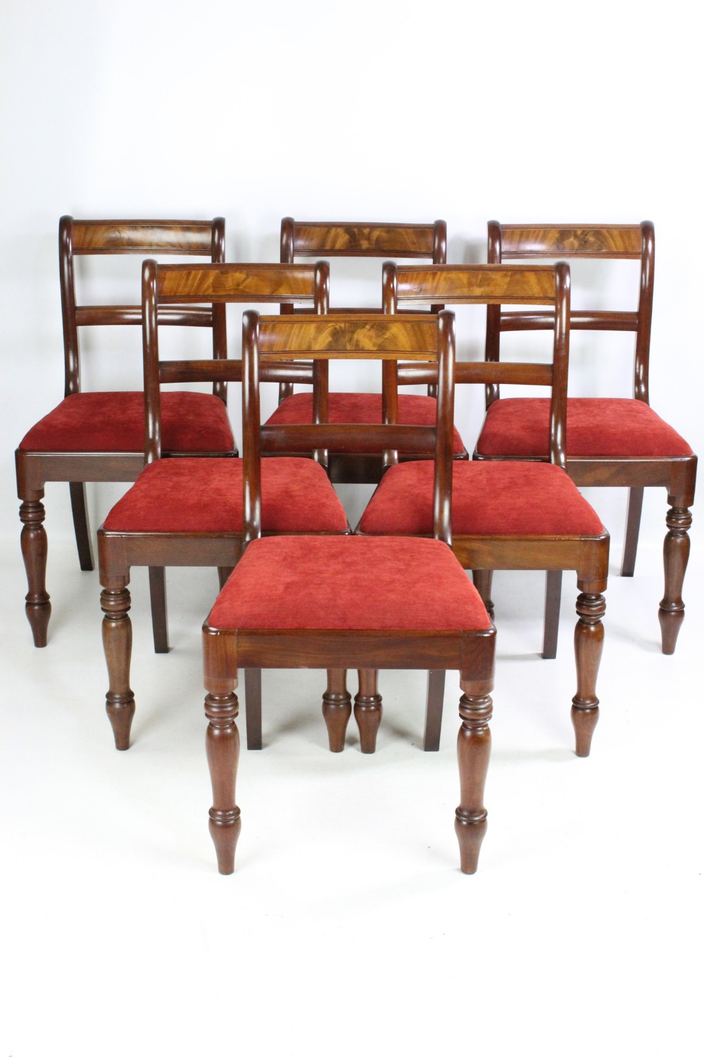 Set of 6 Regency Mahogany Dining Chairs