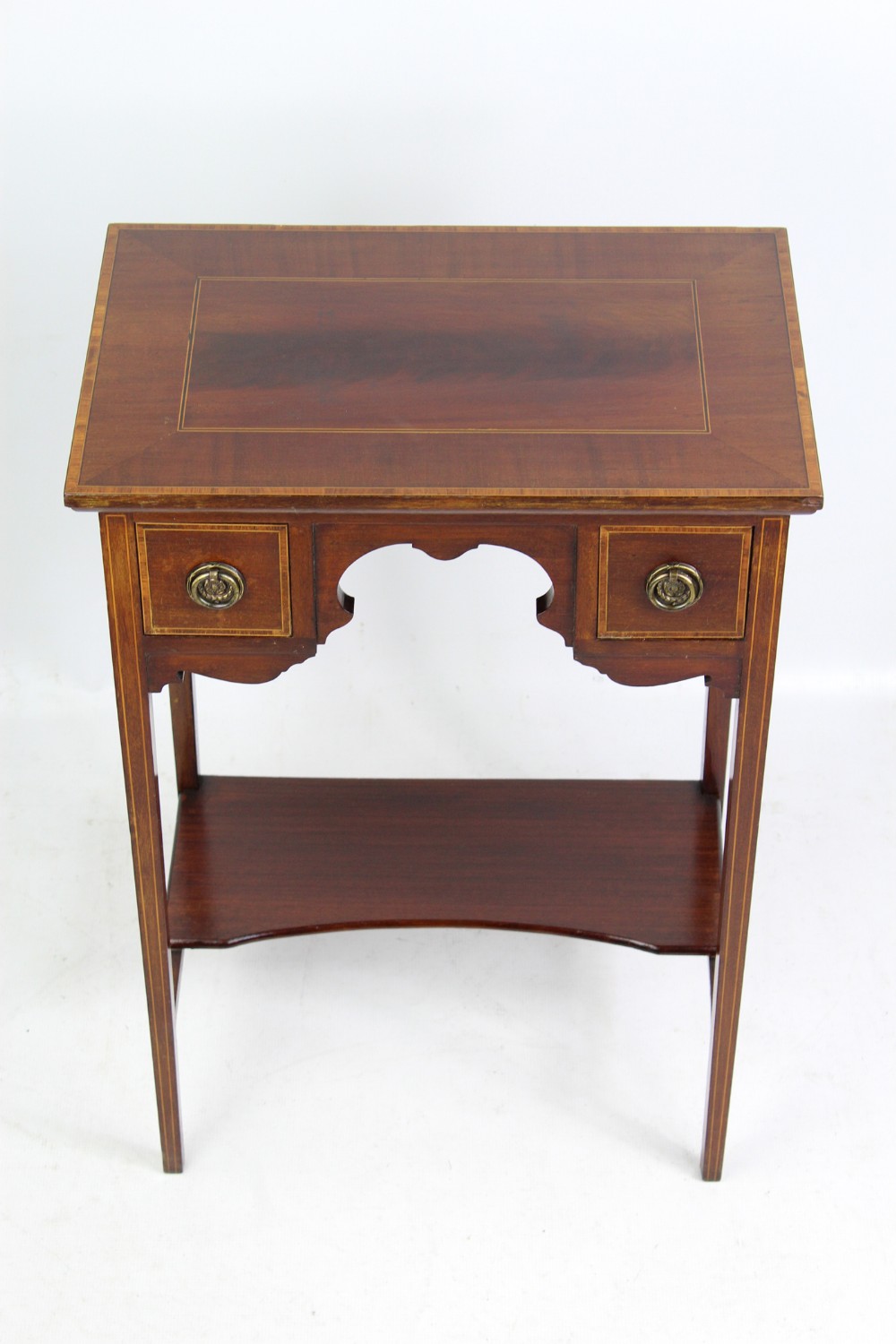 Small Edwardian Inlaid Mahogany Low Boy Hall Table