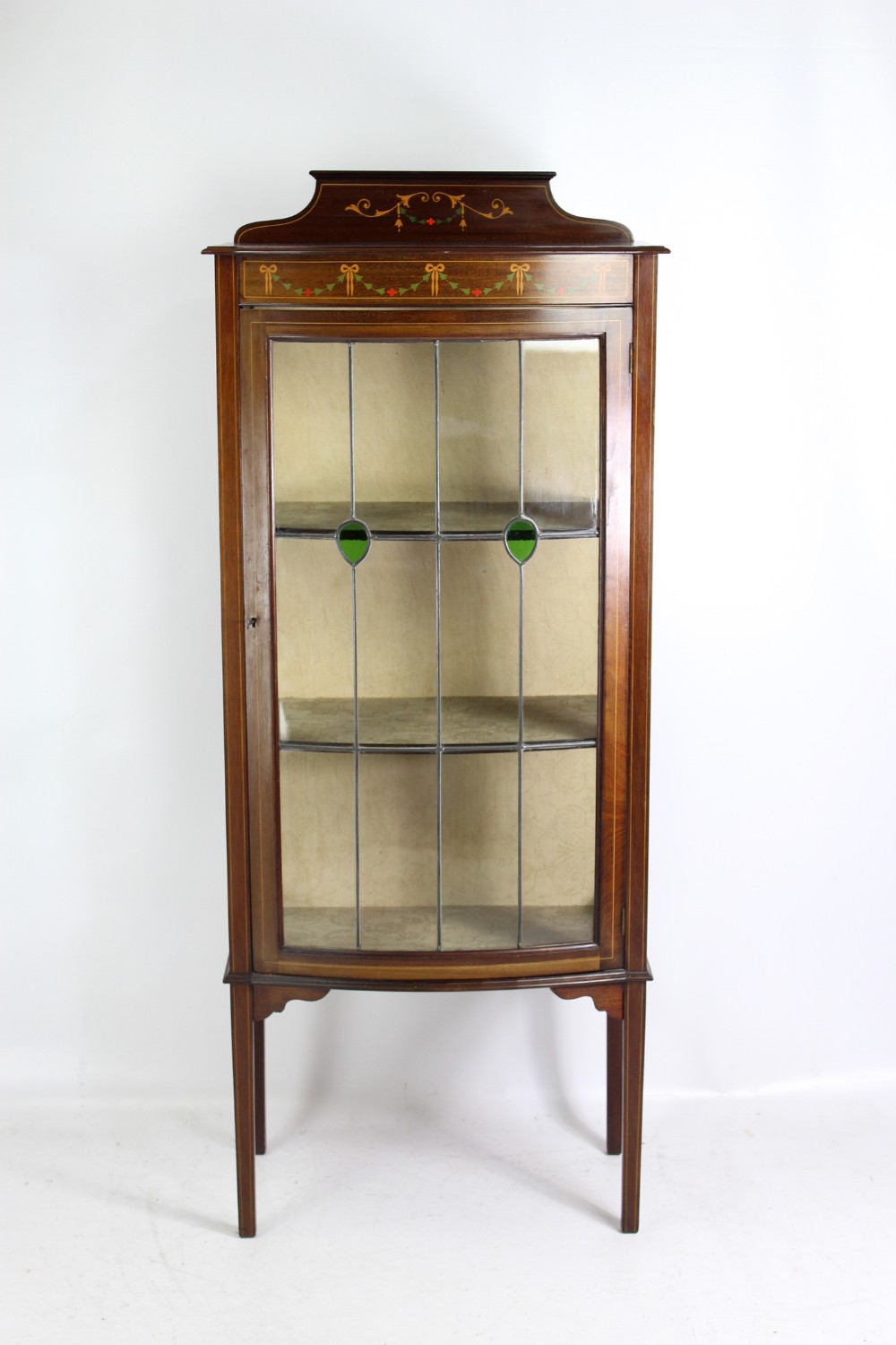 Tall & Slim Edwardian Mahogany Display Cabinet
