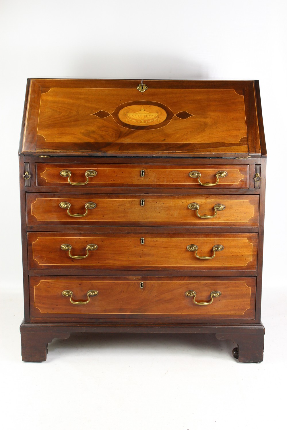 Georgian Inlaid Mahogany Bureau
