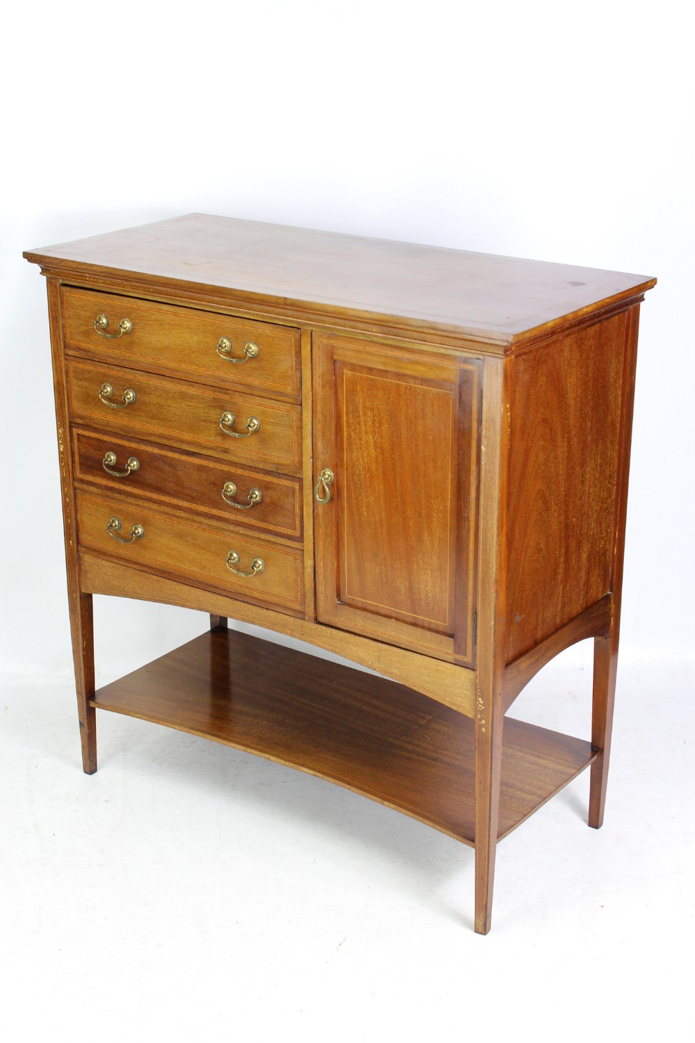 Edwardian Mahogany Music Cabinet Chest of Drawers