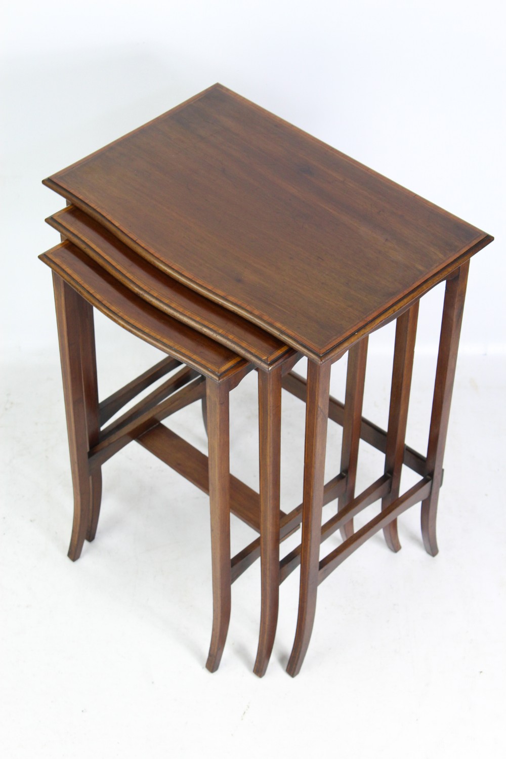 Edwardian Mahogany Nest of 3 Coffee Tables