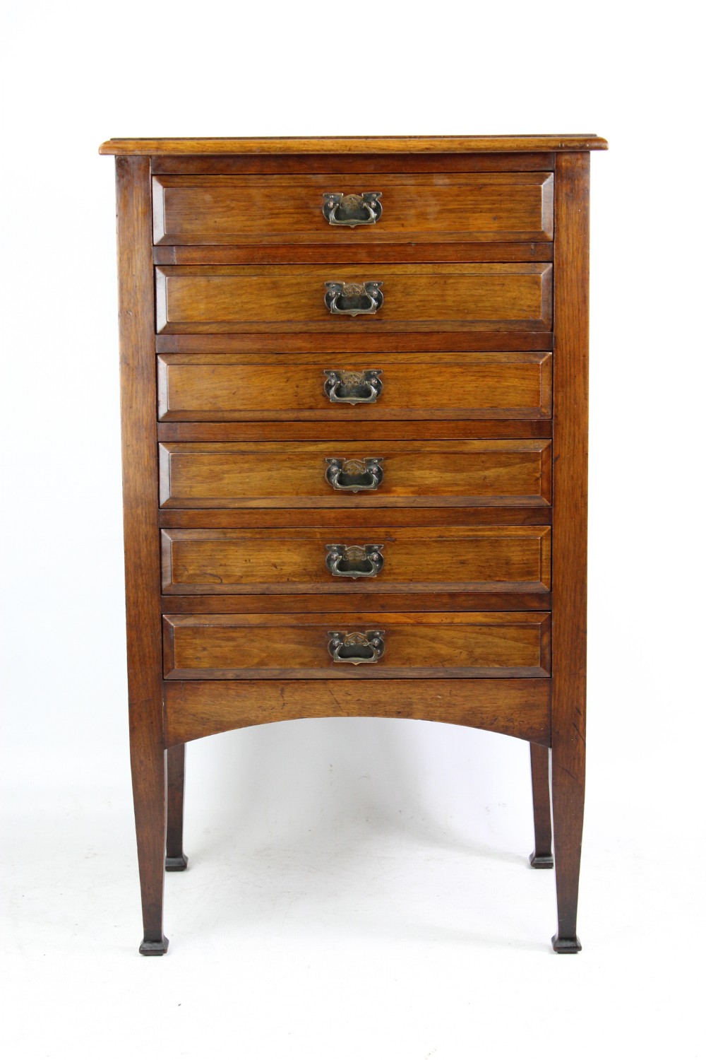 Edwardian Arts & Crafts Walnut Music Chest of Drawers